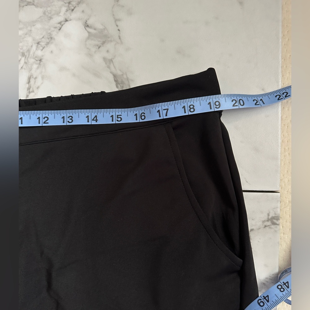 17. 👩🏻💼Bloomchic Black Button & Elastic Straight Leg Classic Pants- size 18/20 - Picture 10 of 12